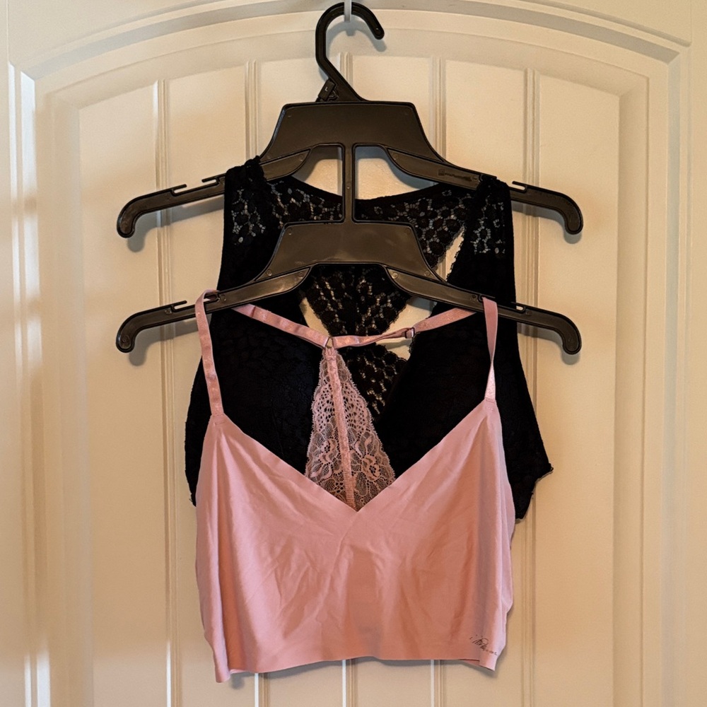 Marilyn Monroe Pink and Black Lace Bralette Set